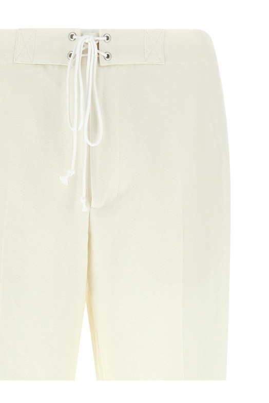 Oxford fabric trousers Beige