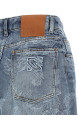 Jacquard flower jeans Blue
