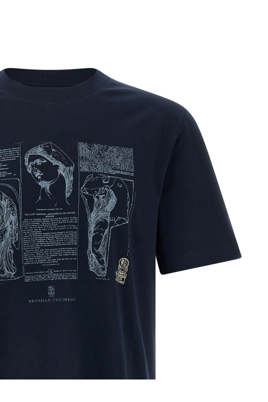 Printed T-shirt Blue