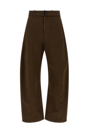 'Twisted Belted' pants Brown