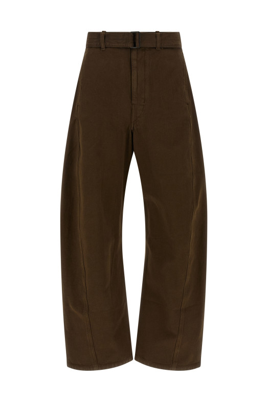 'Twisted Belted' pants Brown