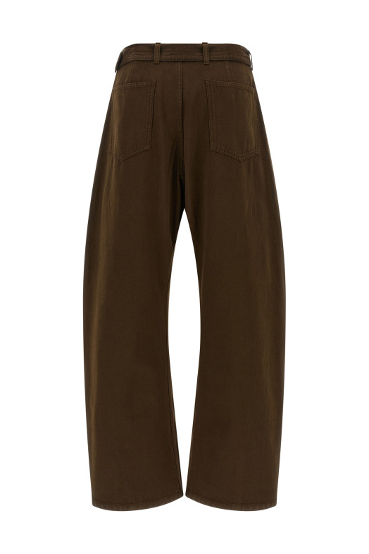 'Twisted Belted' pants Brown