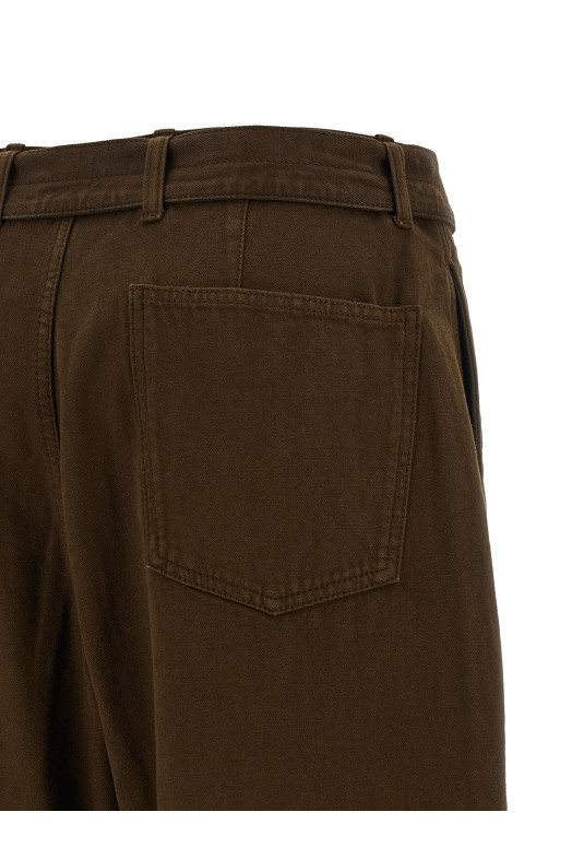 'Twisted Belted' pants Brown