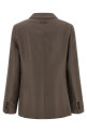 Satin linen blazer Brown