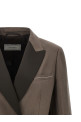 Satin linen blazer Brown