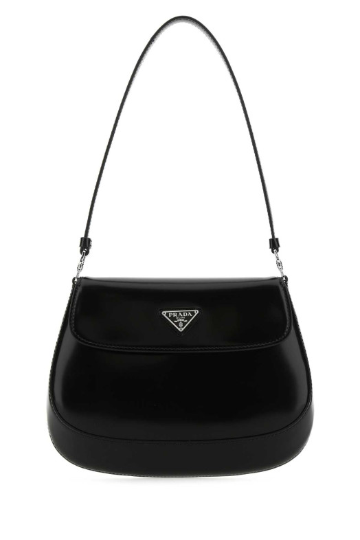Black leather Cleo shoulder bag Black PRADA (1BD311ZO6)