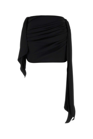 Black crepe mini skirt White THE ATTICO (251WCR00142ACC002AA)