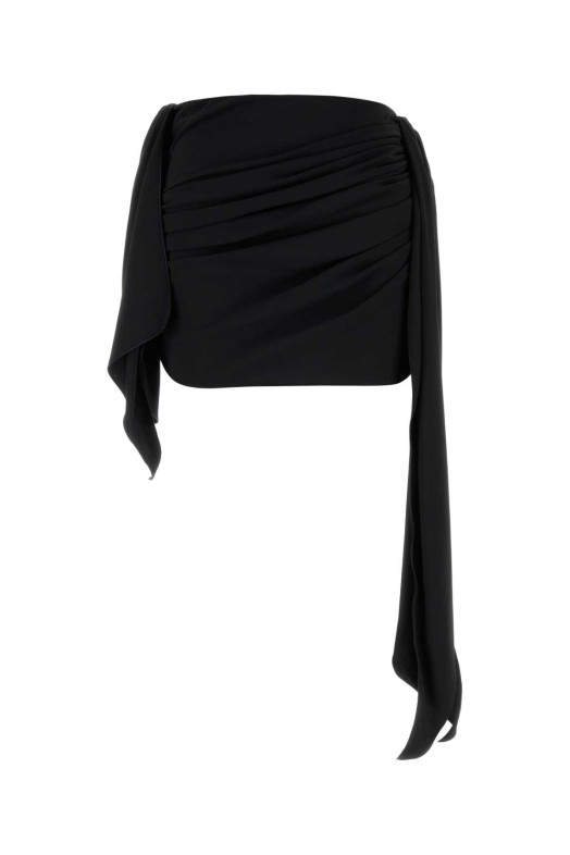 Black crepe mini skirt White THE ATTICO (251WCR00142ACC002AA)