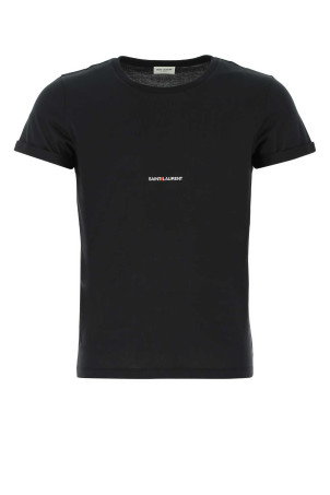 Black cotton t-shirt Black SAINT LAURENT (464572YB2DQ)