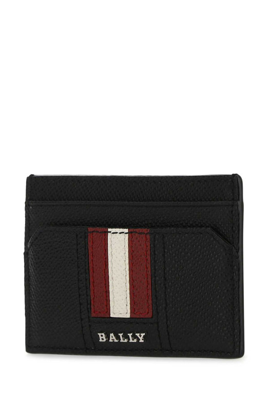 Black leather Thar card holder BALLY (58988218648)