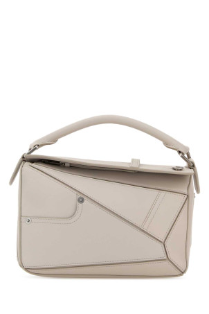 Light grey leather small Puzzle Panta handbag LOEWE (A510S21XDC)