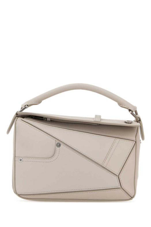 Light grey leather small Puzzle Panta handbag LOEWE (A510S21XDC)