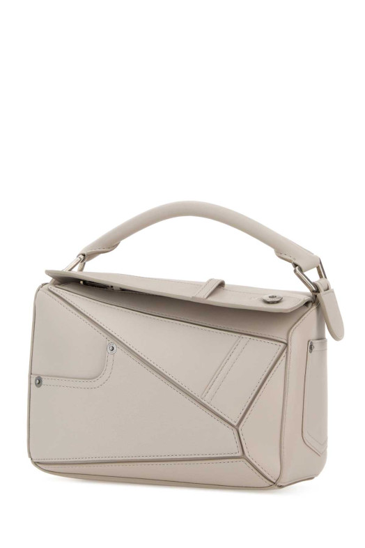 Light grey leather small Puzzle Panta handbag LOEWE (A510S21XDC)