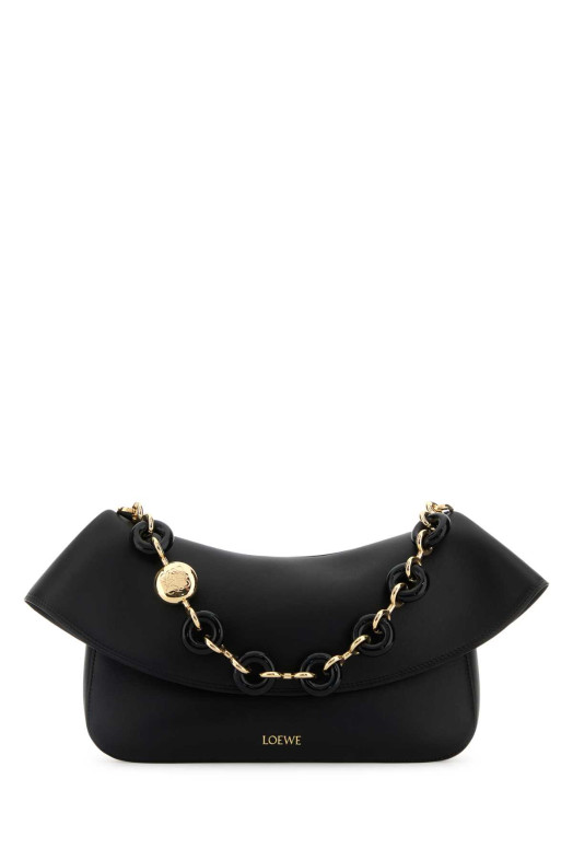 Black leather medium Ola shoulder bag Black LOEWE (AP22P22X07)
