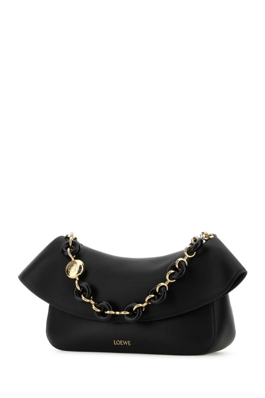 Black leather medium Ola shoulder bag Black LOEWE (AP22P22X07)