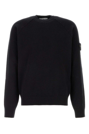 Midnight blue cotton sweater Black STONE ISLAND (L1S155100020S01B9)