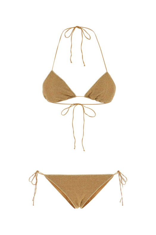 Gold nylon blend Lumiere bikini Brown OSEREE (LTS601)