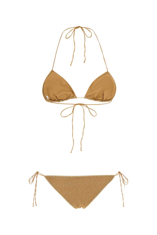 Gold nylon blend Lumiere bikini Brown OSEREE (LTS601)
