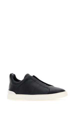 Midnight blue leather slip ons ZEGNA (RLHCVOS4667Z)