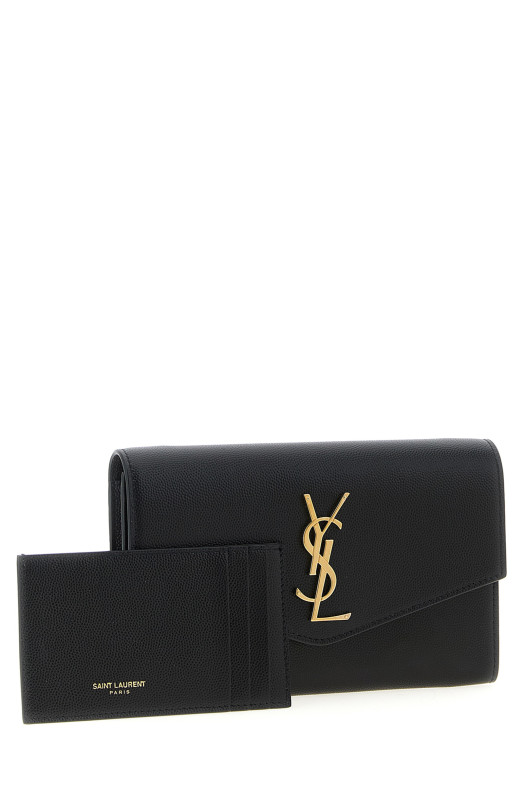 Monogramme clutch bag Black