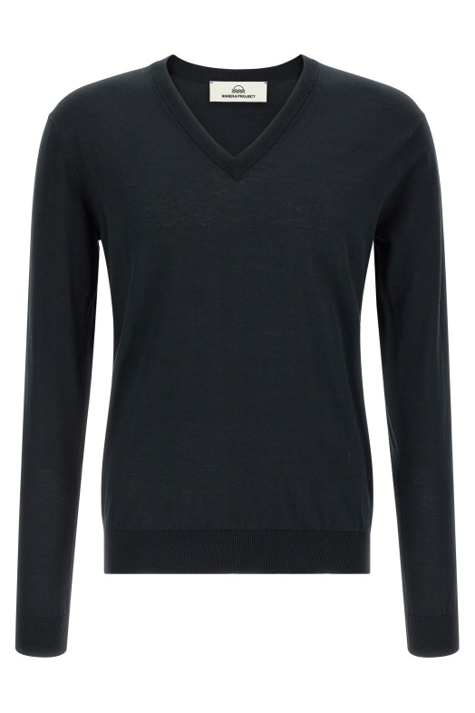 Cotton and silk sweater Blue