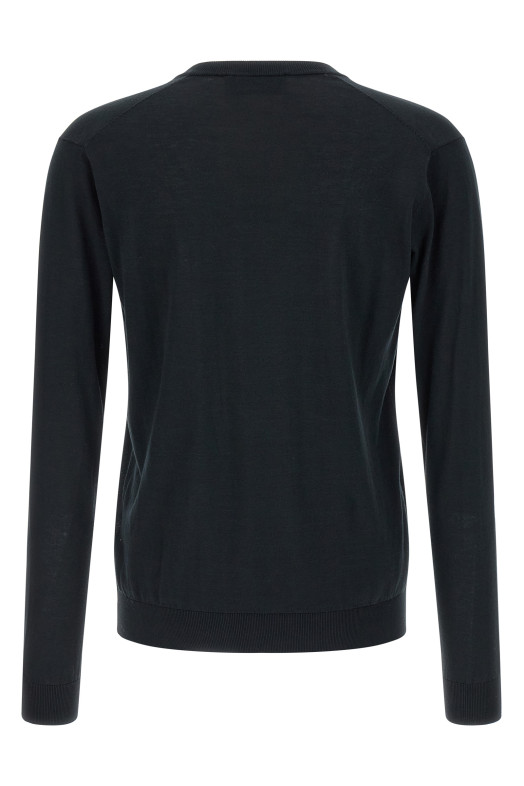 Cotton and silk sweater Blue