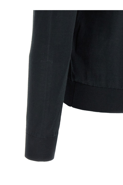 Cotton and silk sweater Blue