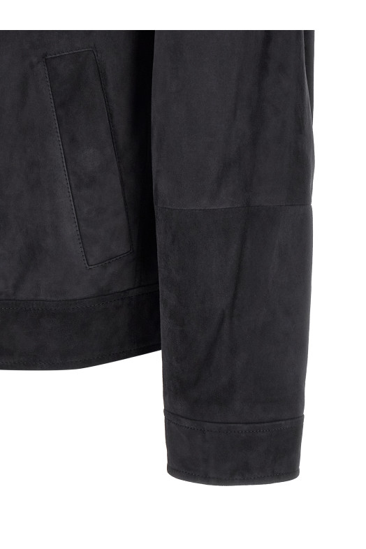 Suede jacket Blue