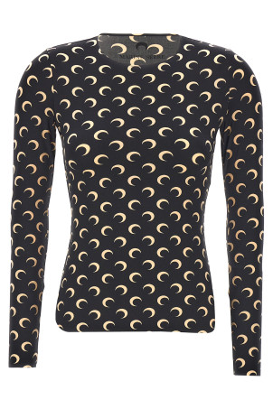 'Moon Printed Jersey' t-shirt  Black