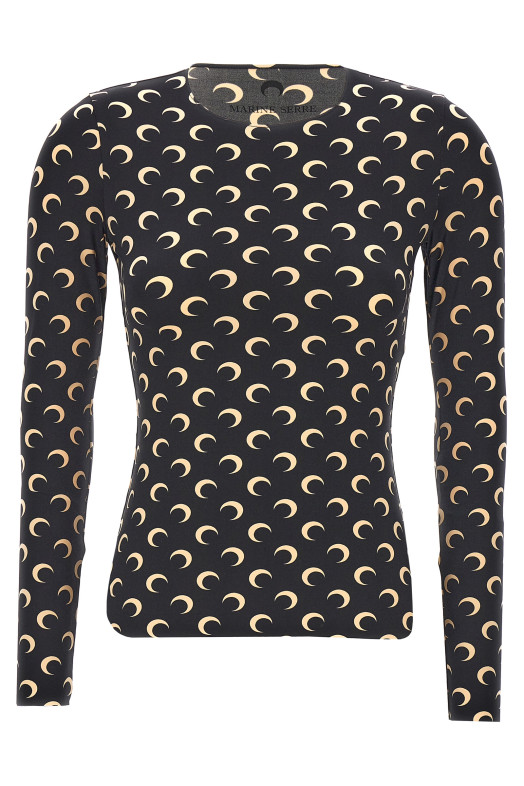 'Moon Printed Jersey' t-shirt  Black