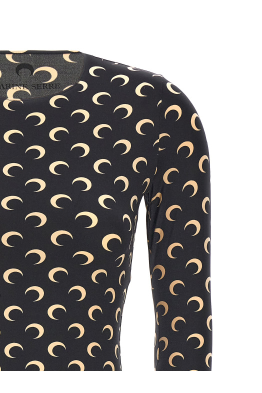 'Moon Printed Jersey' t-shirt  Black