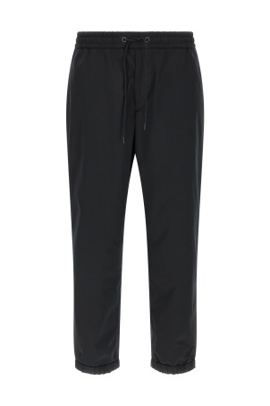 Grosgrain tape joggers Black