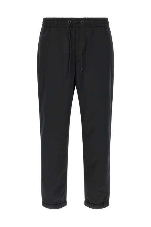 Grosgrain tape joggers Black