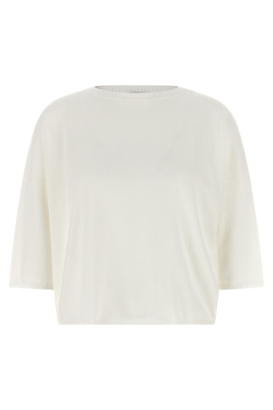Cashmere cotton sweater White