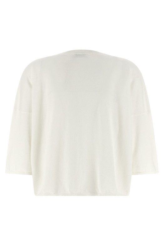 Cashmere cotton sweater White