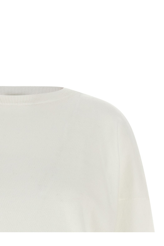 Cashmere cotton sweater White