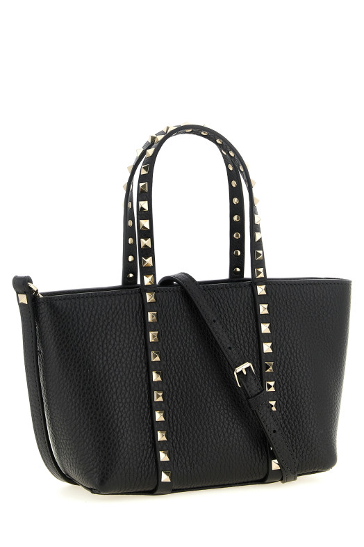 Valentino Garavani 'Rockstud' mini shopping bag Black