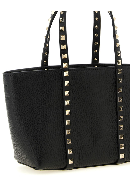 Valentino Garavani 'Rockstud' mini shopping bag Black