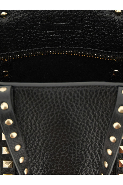 Valentino Garavani 'Rockstud' mini shopping bag Black