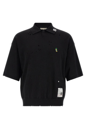 Embroidery polo shirt Black