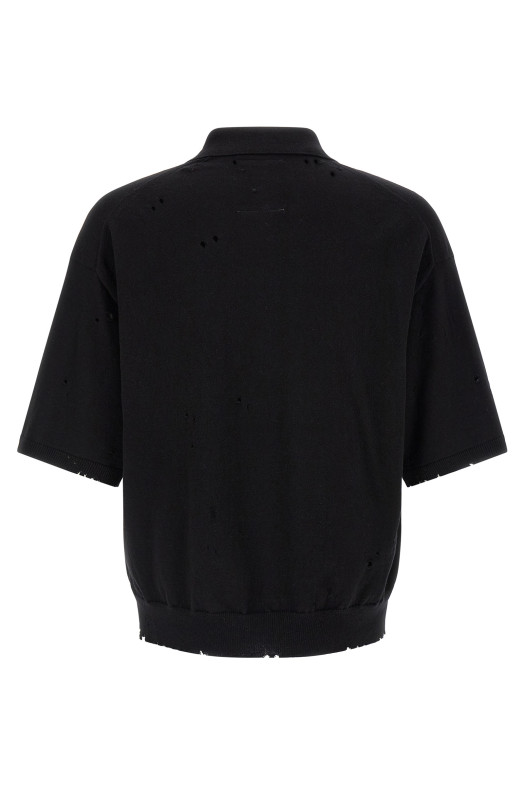 Embroidery polo shirt Black