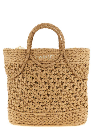 Straw shopping bag Beige