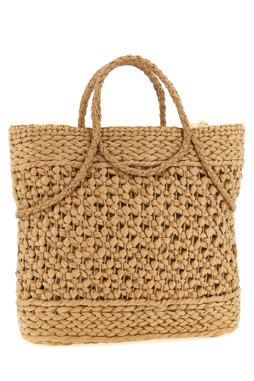 Straw shopping bag Beige