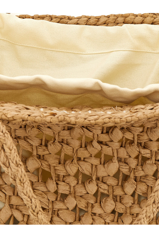 Straw shopping bag Beige