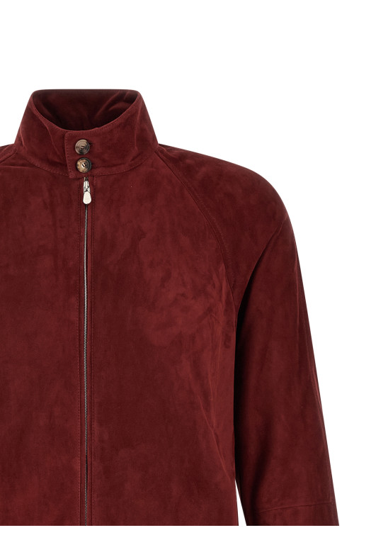 Suede jacket Red
