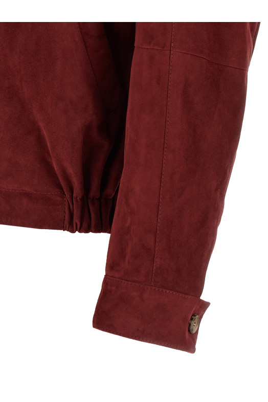 Suede jacket Red