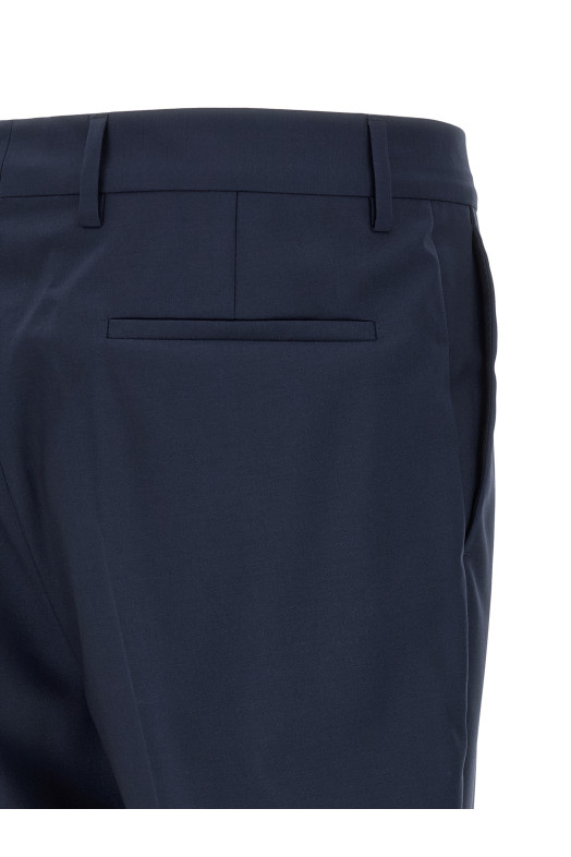 Wool canvas pants Blue