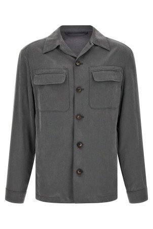 'Effortless' capsule overshirt Gray