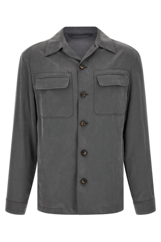 'Effortless' capsule overshirt Gray