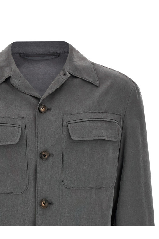 'Effortless' capsule overshirt Gray